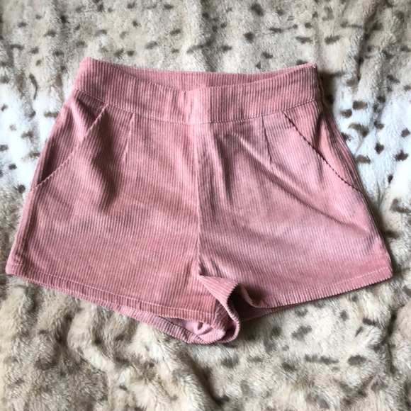 She and Sky Pants - She + Sky boutique dusty rose corduroy shorts